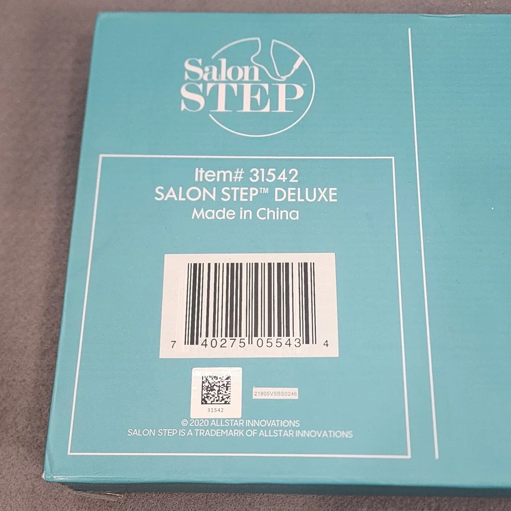 Salon Step Deluxe Pedicure Footrest‎ Teal Blue 31542 Home Spa Tool New